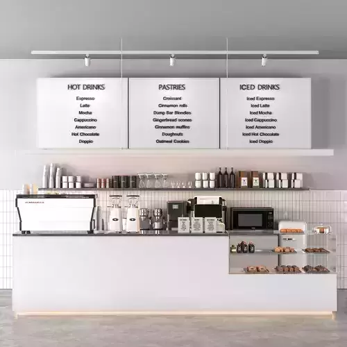 White Cafe 3D model