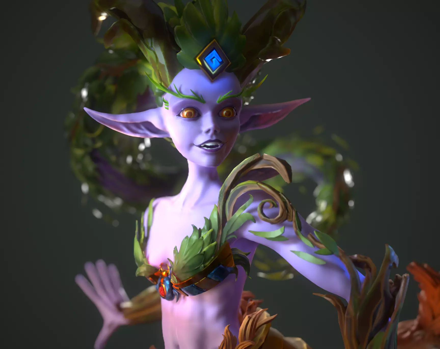 Stylized character centaur Lunara Low-poly 3D model