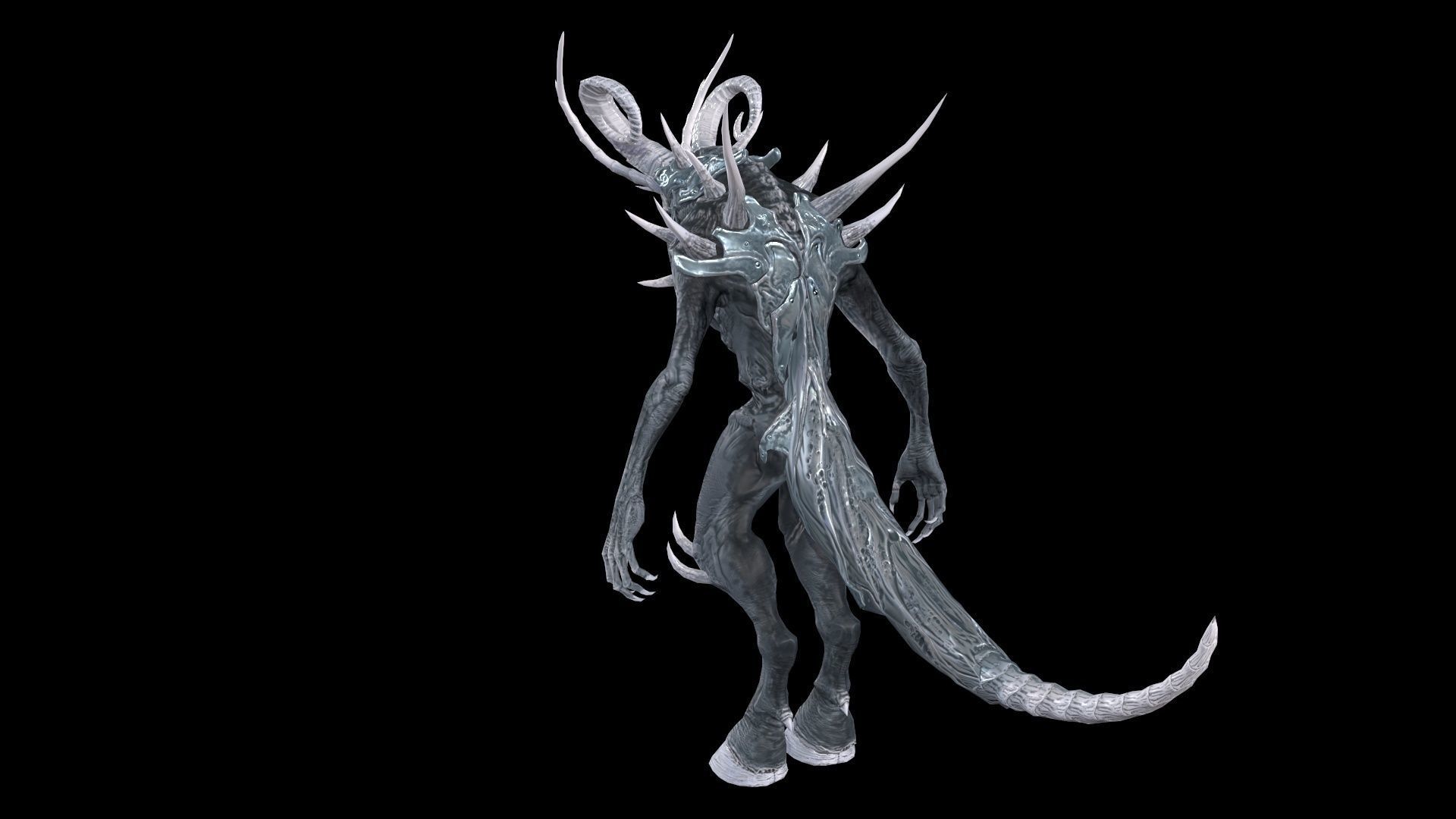 DemonHigh3 creature Low-poly 3D model_29