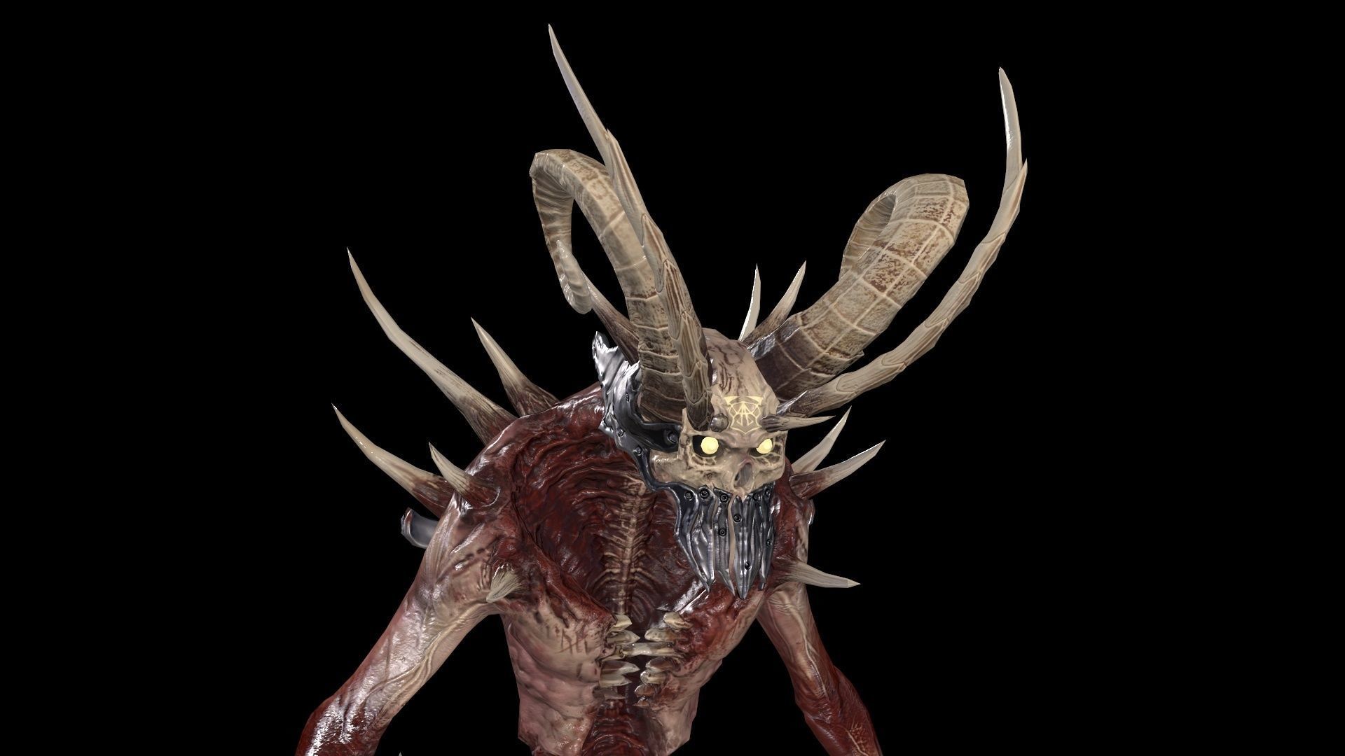 DemonHigh3 creature Low-poly 3D model_21