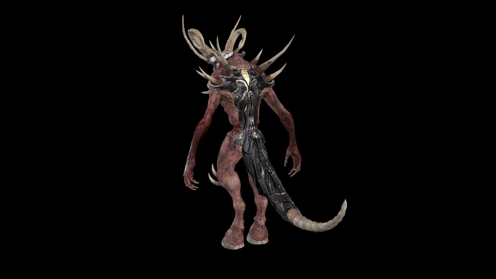 DemonHigh3 creature Low-poly 3D model_12