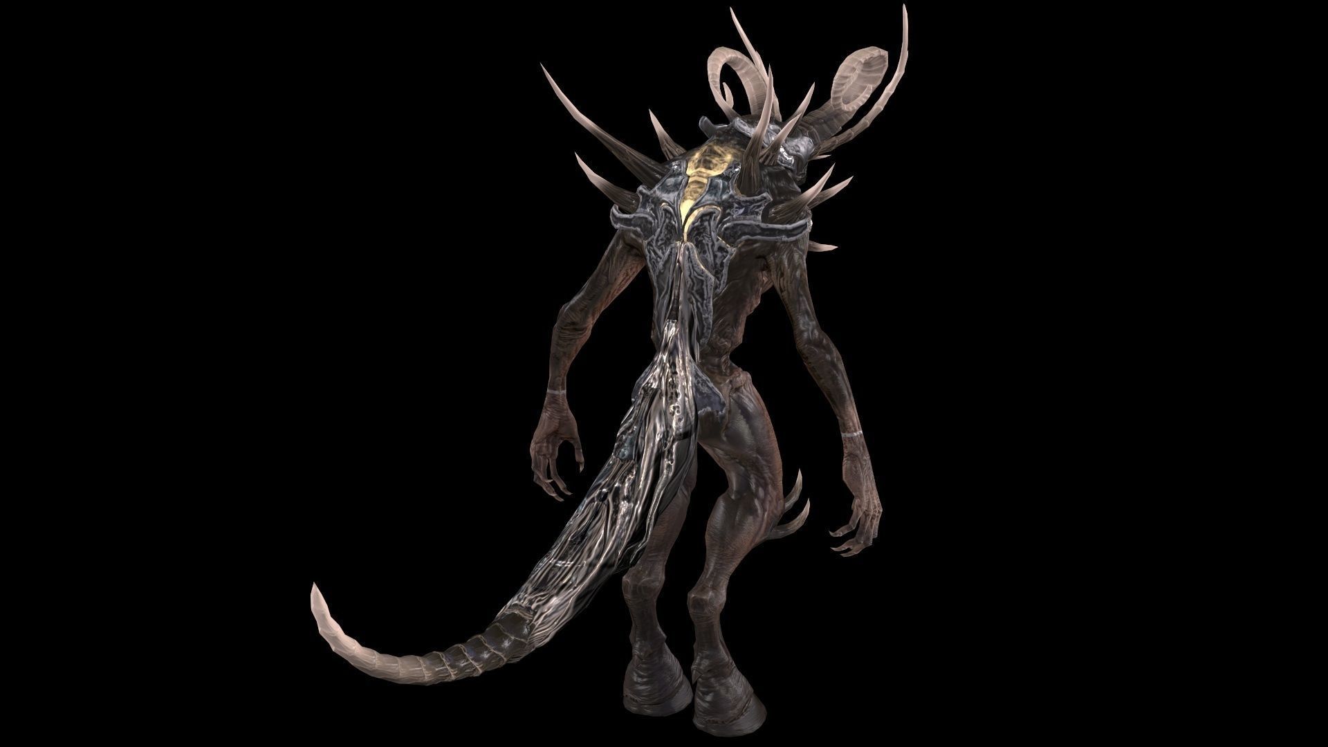 DemonHigh3 creature Low-poly 3D model_26