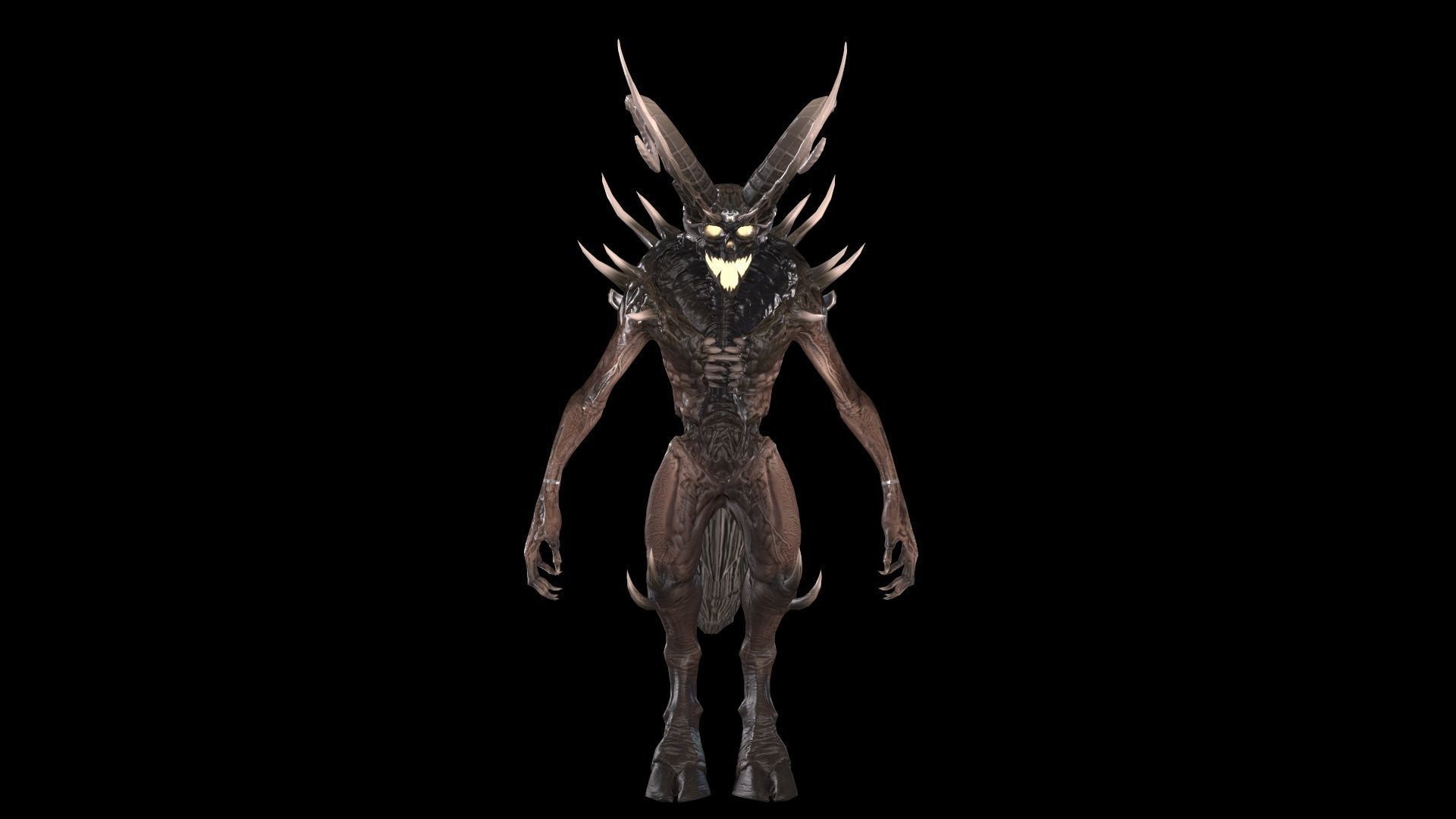 DemonHigh3 creature Low-poly 3D model_23