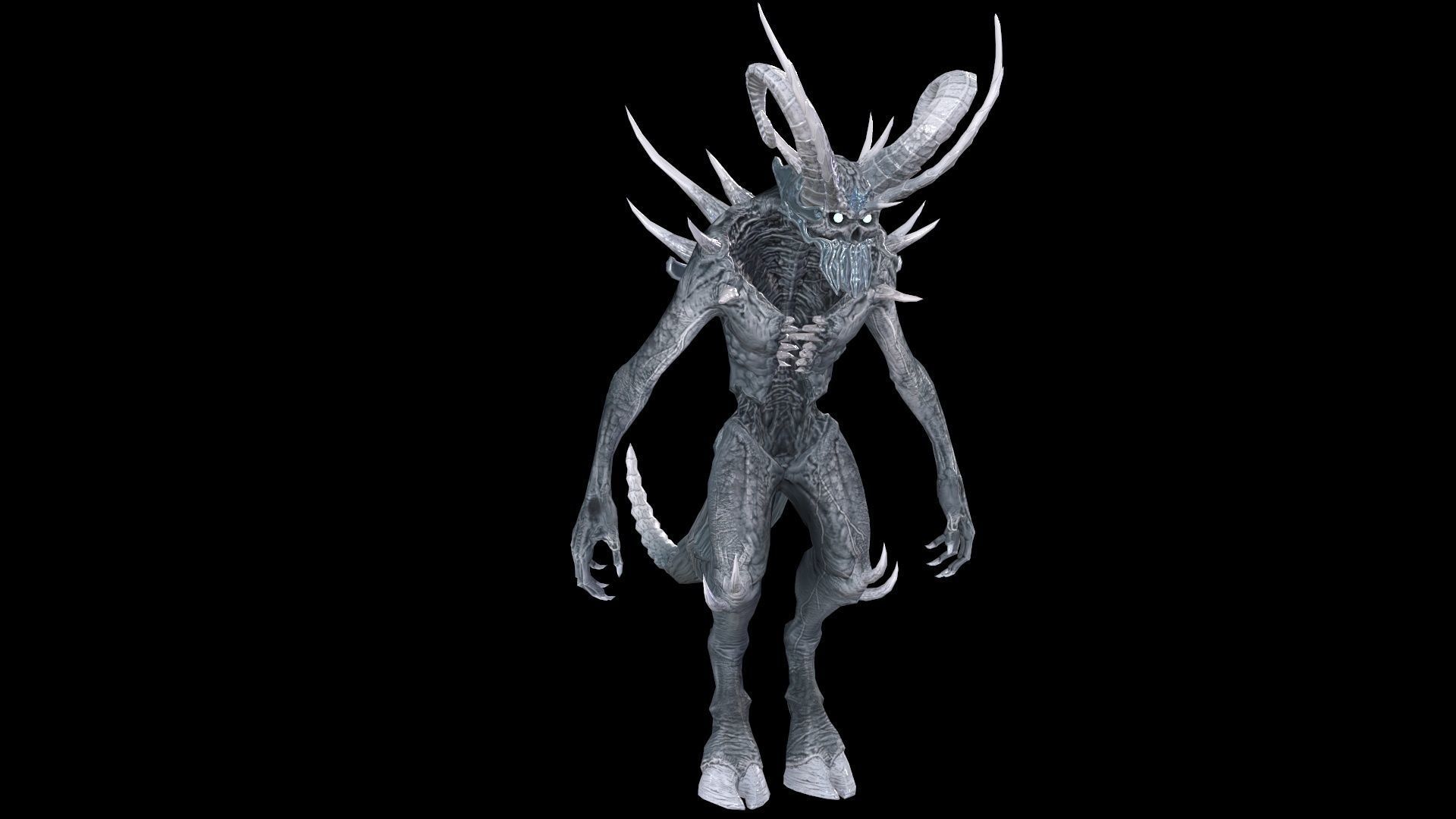 DemonHigh3 creature Low-poly 3D model_28