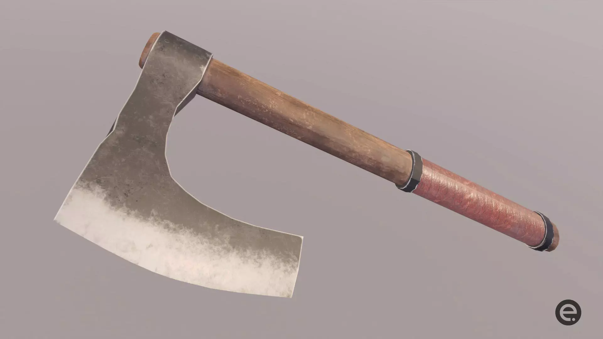 Game Ready Viking Axe Low-poly 3D model_0