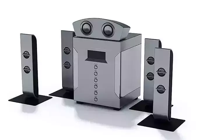 Gray Surround Sound System 3D model