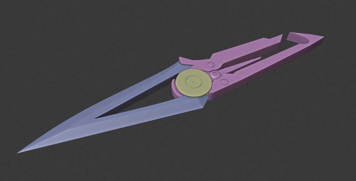 Dead by Daylight Trickster Throwing Knife 3D print model_3