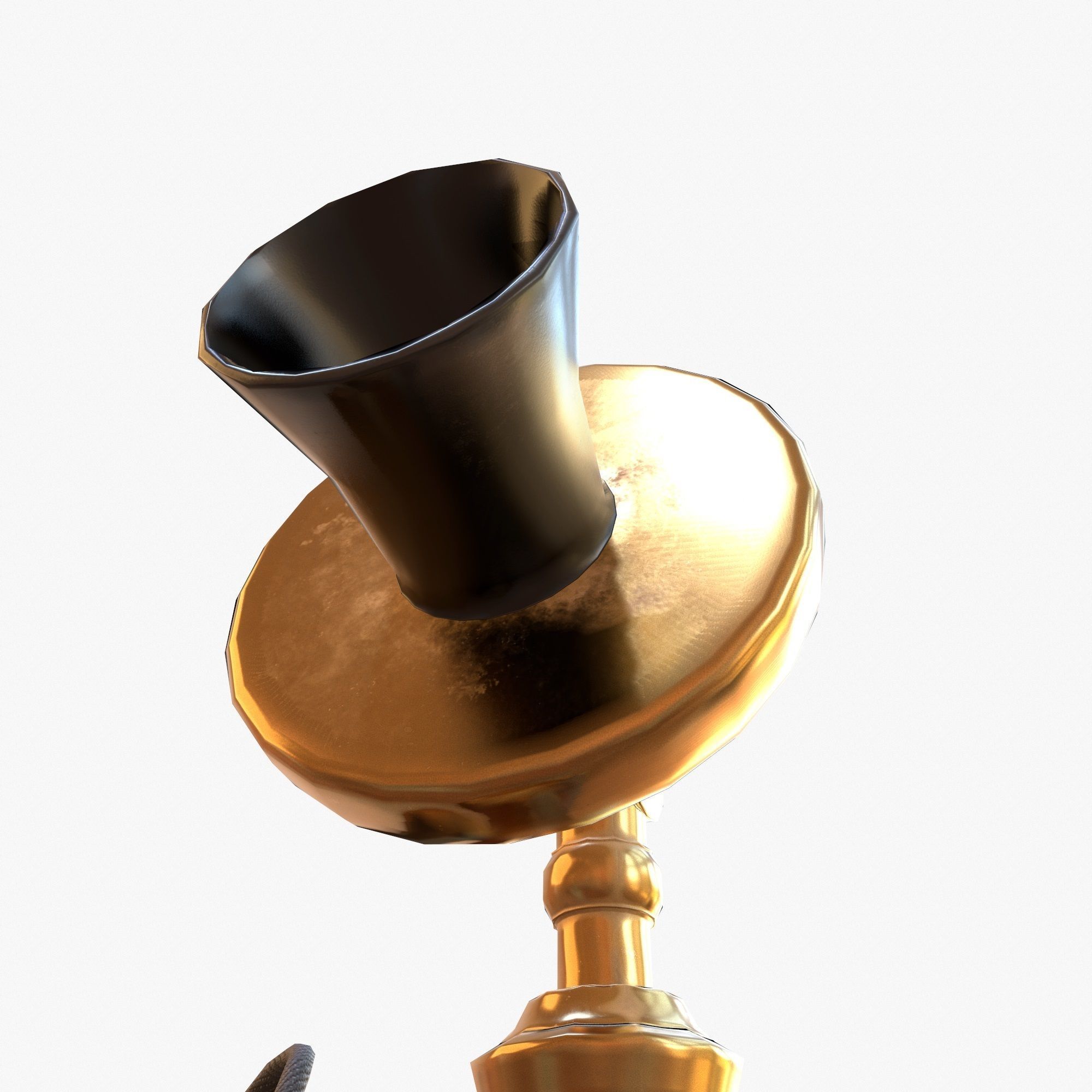 Retro Telephone  Low-poly 3D model_11