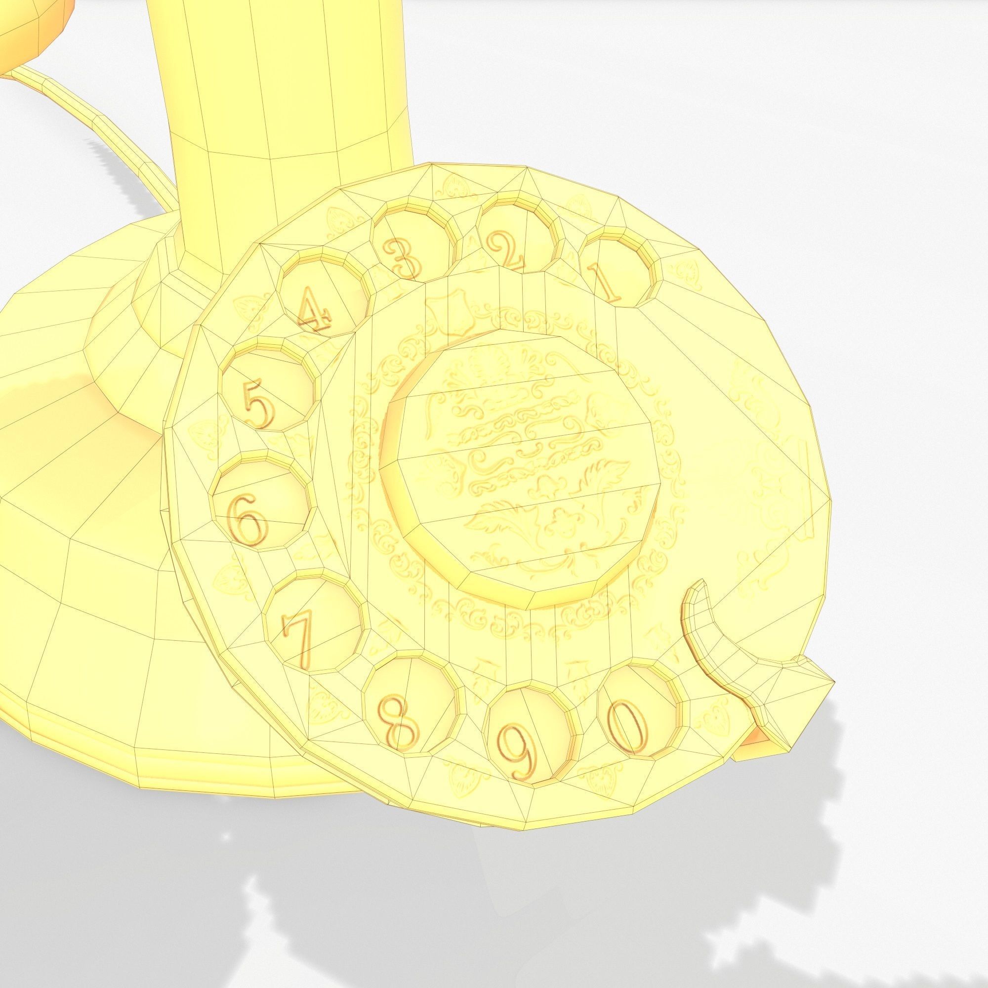 Retro Telephone  Low-poly 3D model_18