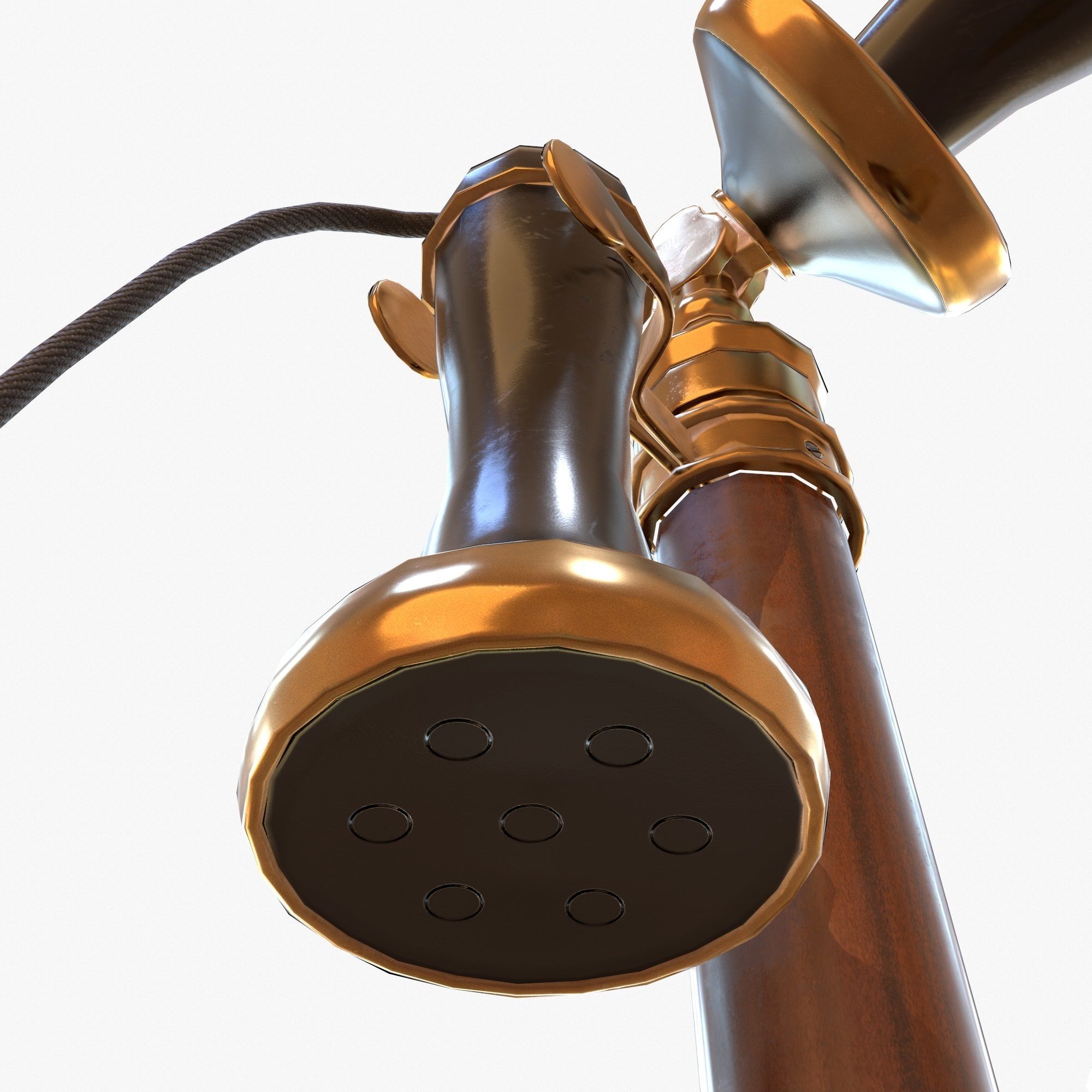 Retro Telephone  Low-poly 3D model_13