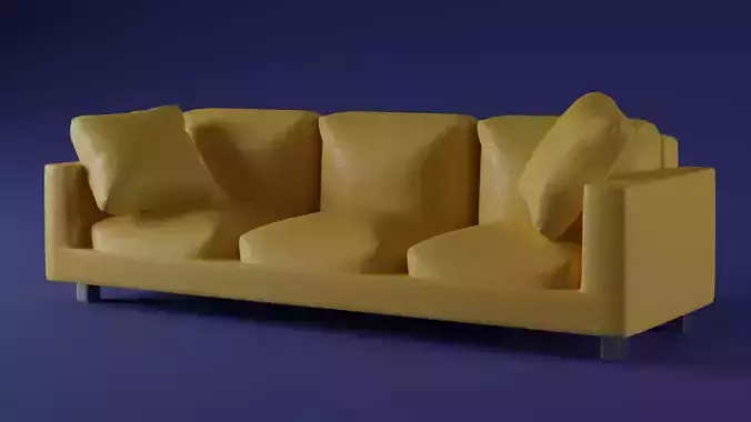 Yellow Sofa lowpoly