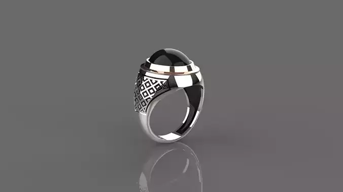 Printble 3D Man Oval ring 