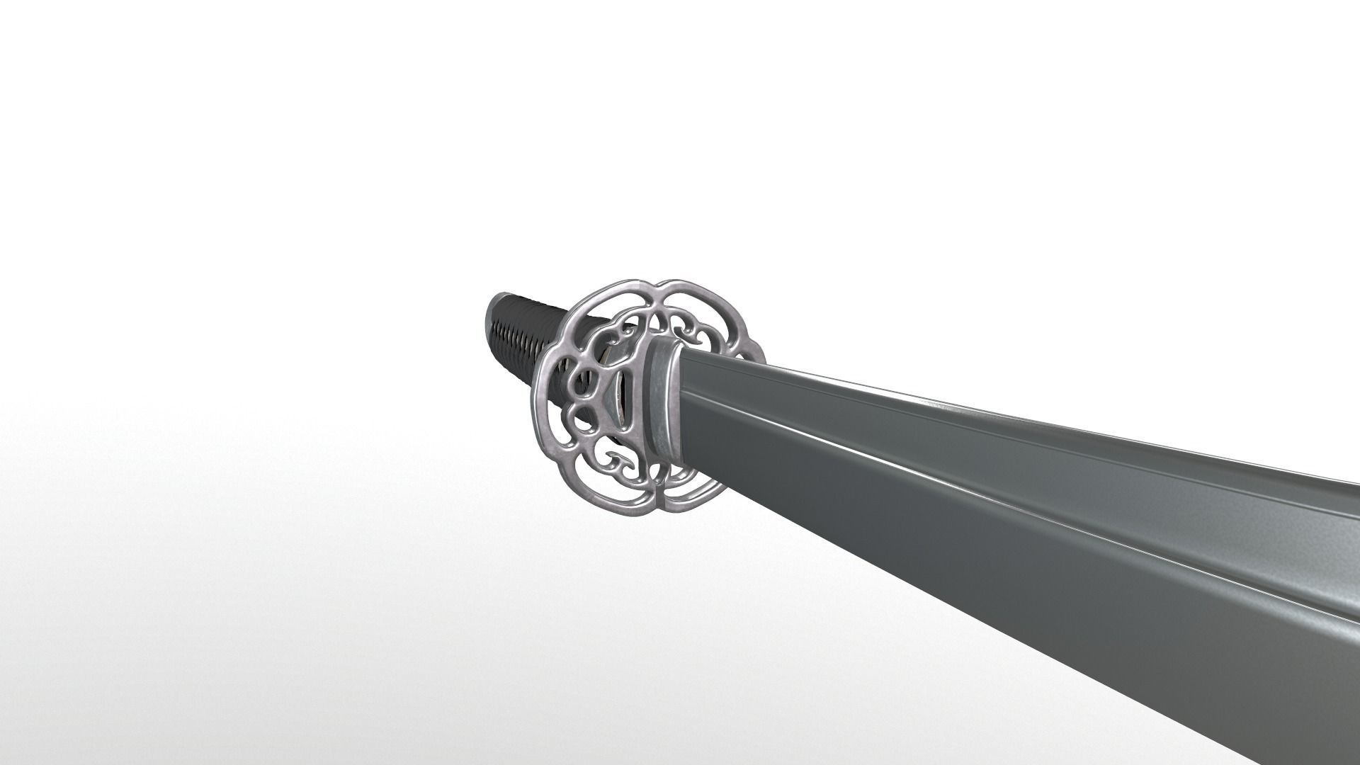 Katana samurai sword 3D model_8