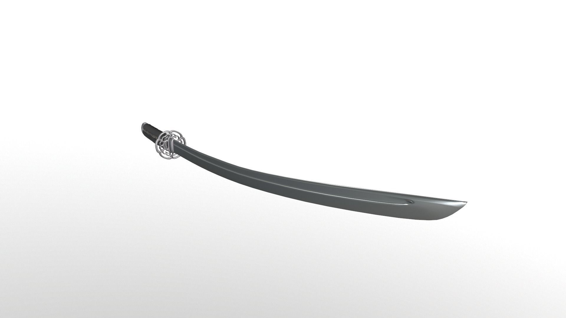 Katana samurai sword 3D model_4