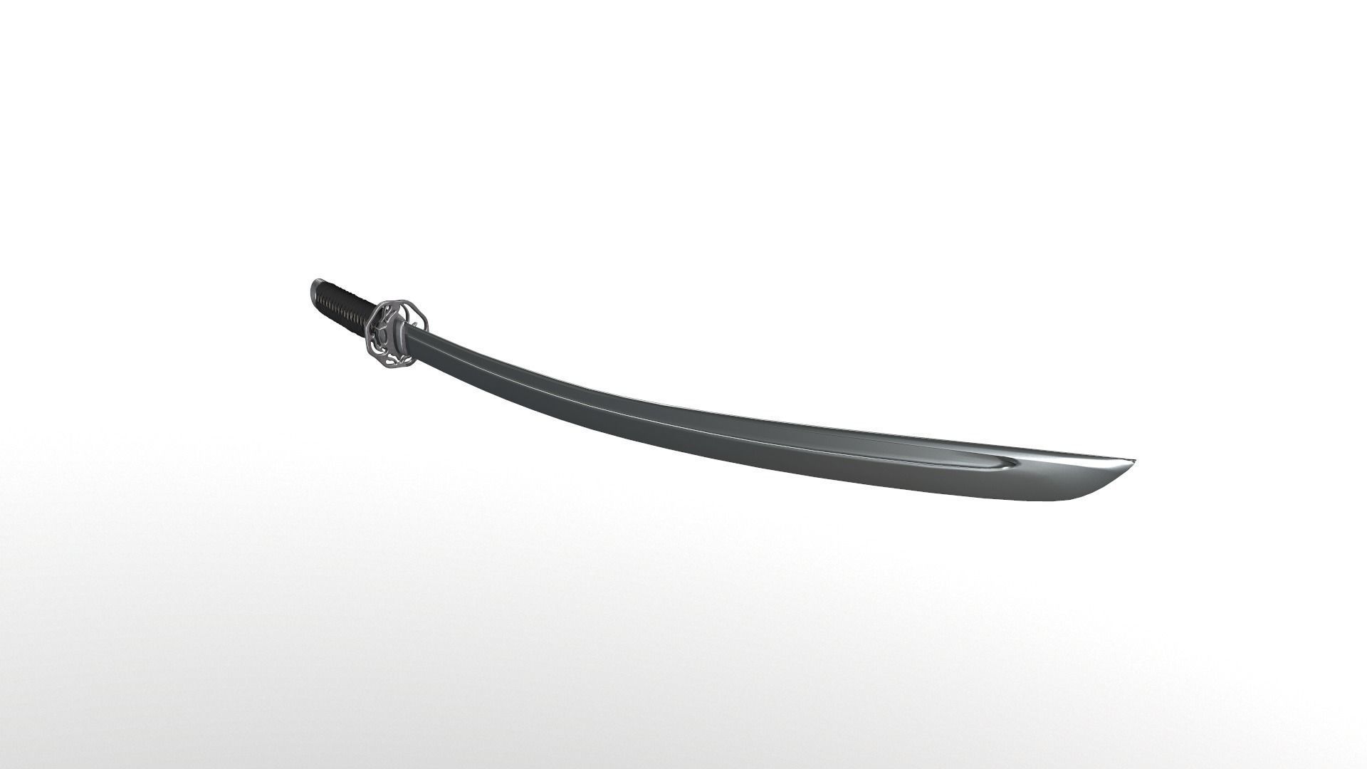 Katana samurai sword 3D model_5