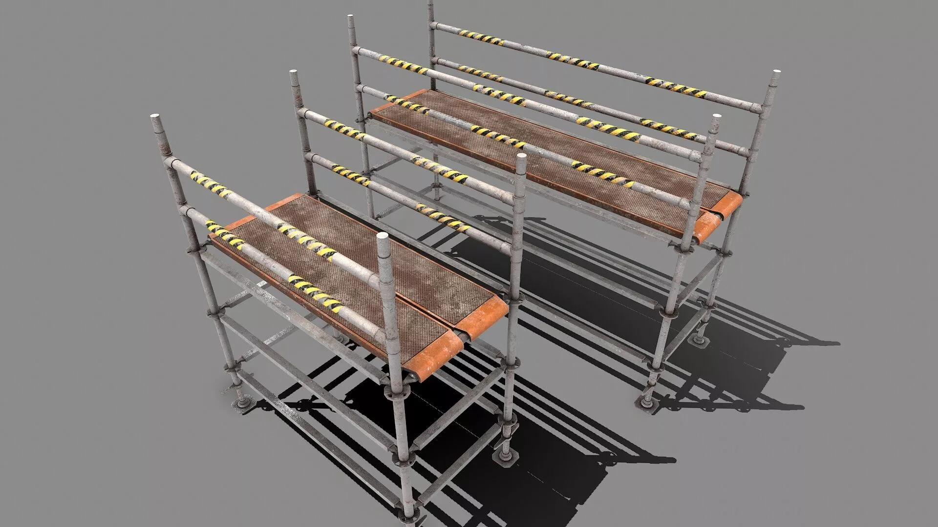 Metal Scaffolding - 2 parts Low-poly 3D model