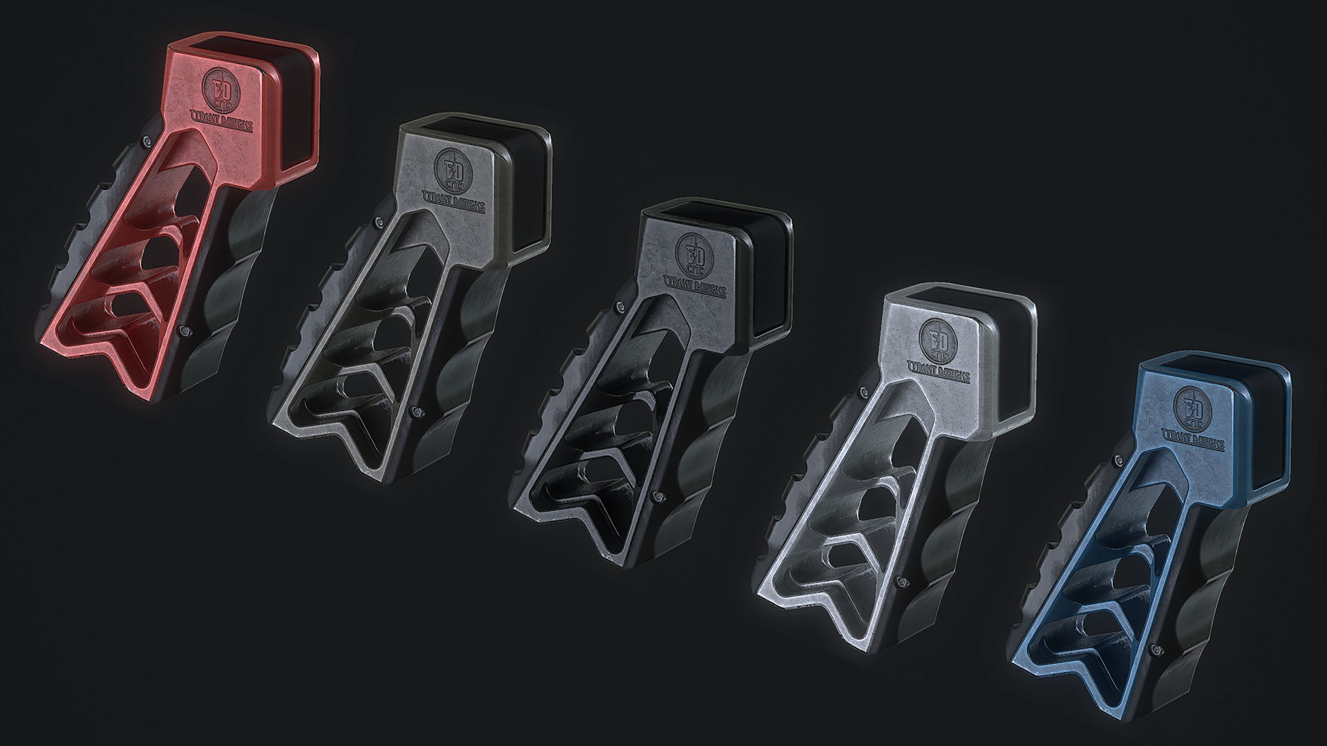 Tyrant Designs MOD PistolGrip Low-poly 3D model_2