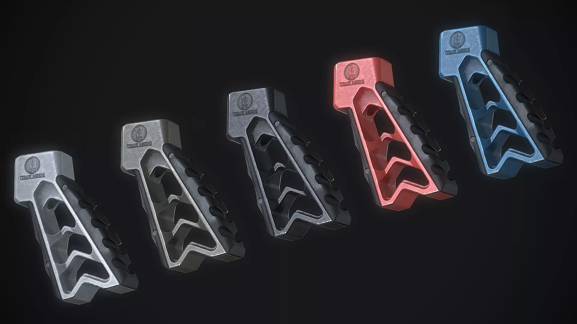 Tyrant Designs MOD PistolGrip Low-poly 3D model_0