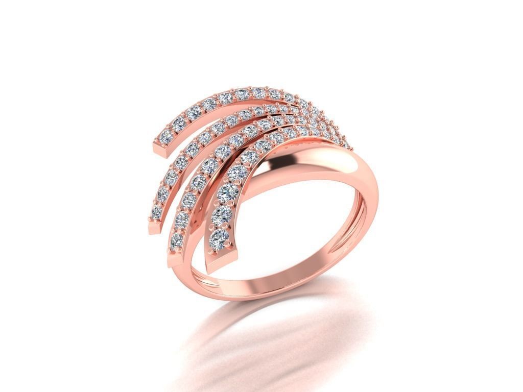 Diamond Jewelry Ring 3D print model_5