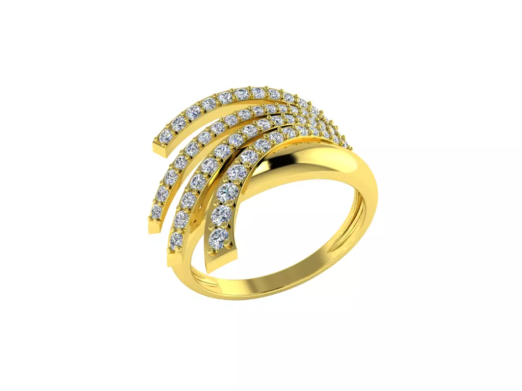 Diamond Jewelry Ring 3D print model_0