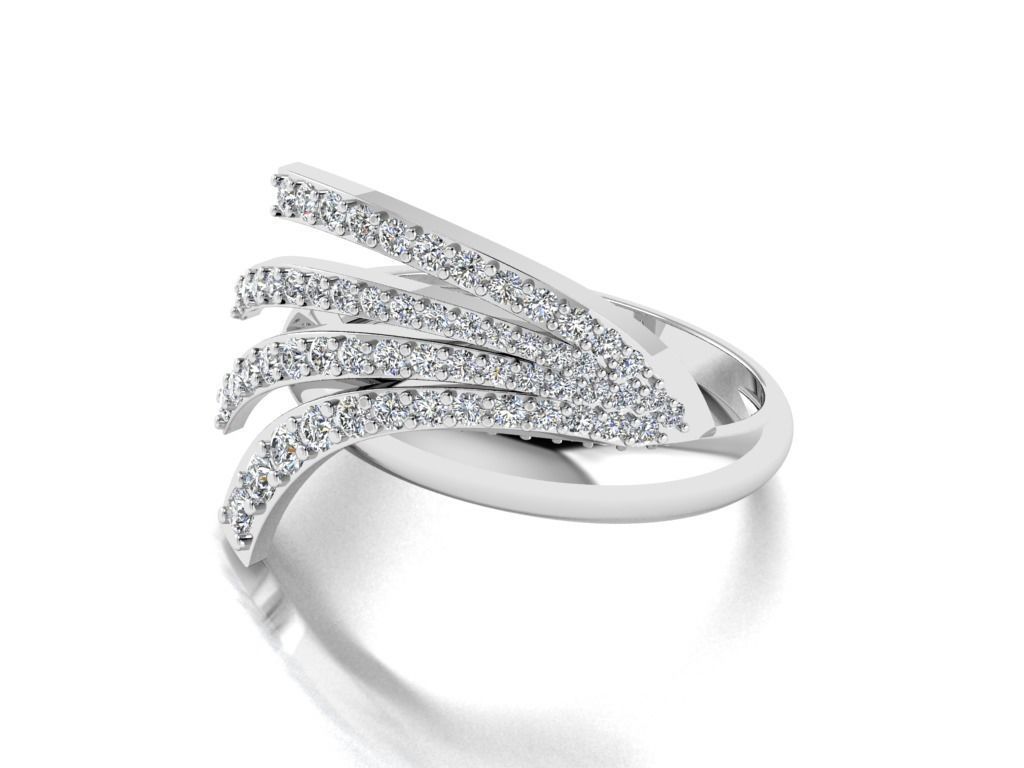 Diamond Jewelry Ring 3D print model_8