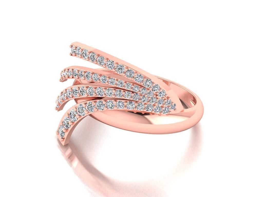 Diamond Jewelry Ring 3D print model_2