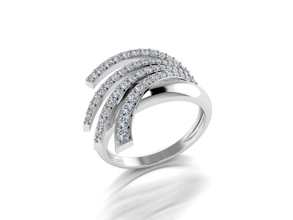 Diamond Jewelry Ring 3D print model_12