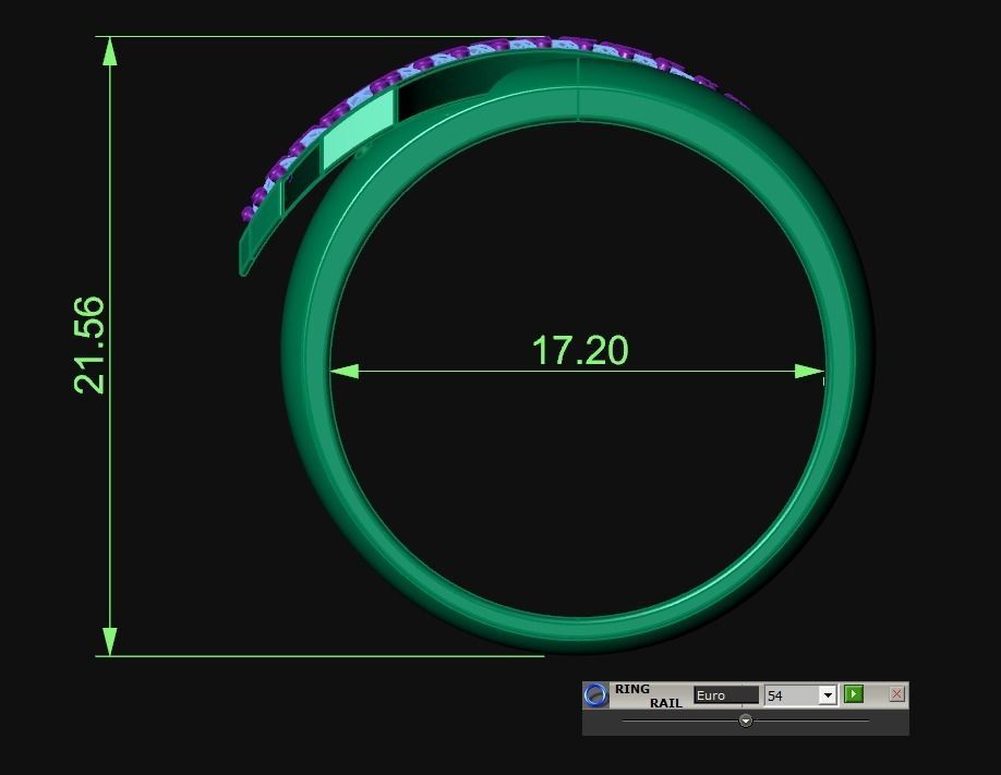 Diamond Jewelry Ring 3D print model_4