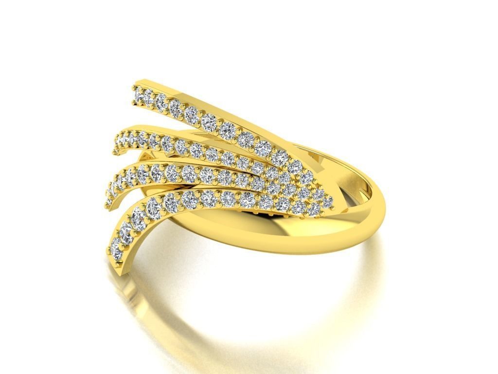 Diamond Jewelry Ring 3D print model_16