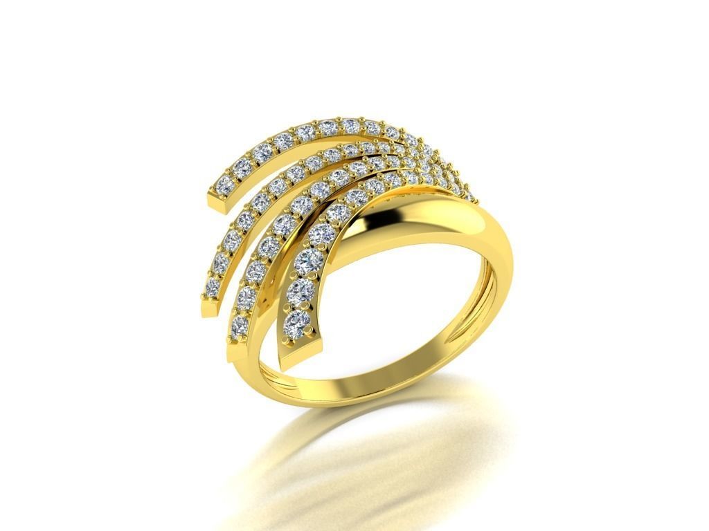 Diamond Jewelry Ring 3D print model_11