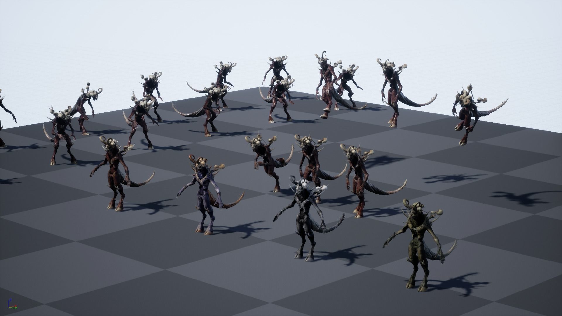 DemonHigh2 alien creature with horns and claws Low-poly 3D model_25