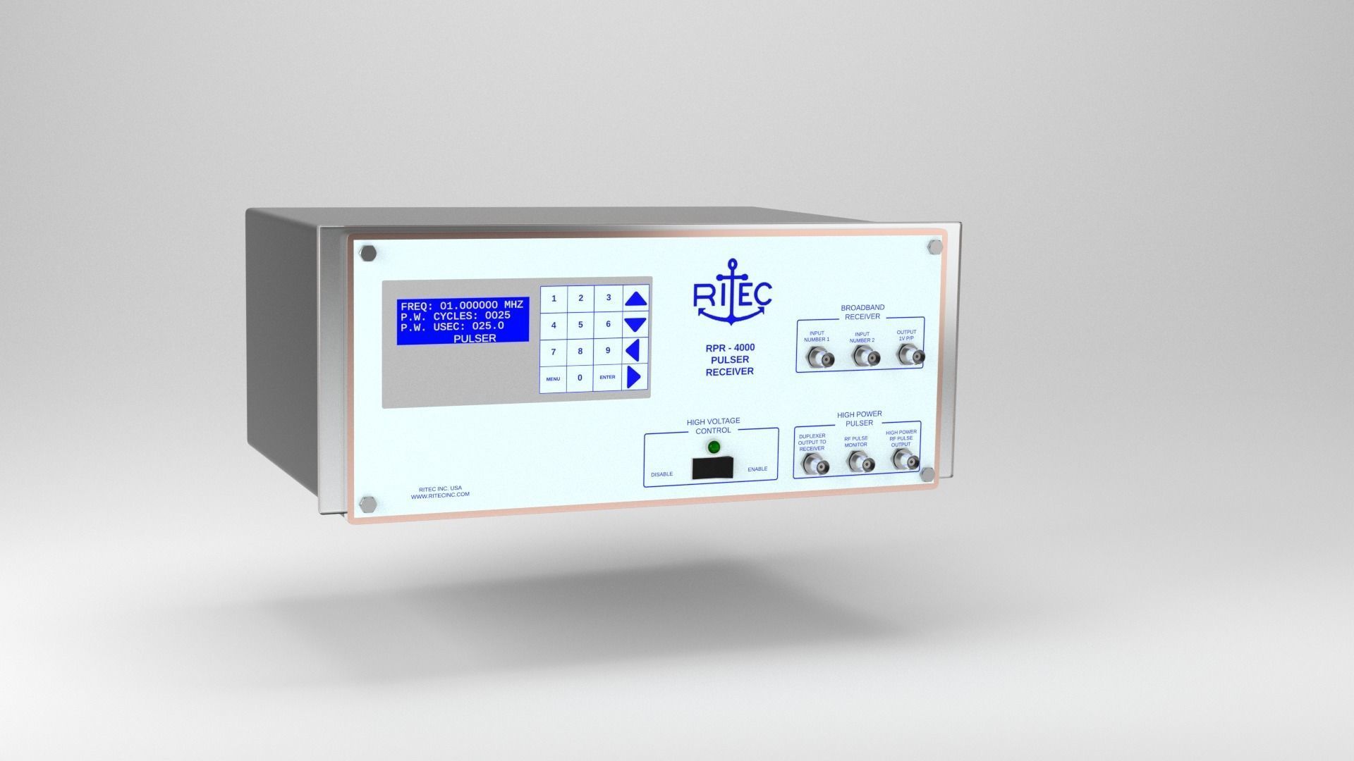 RPR-4000 High-Power Pulser and Receiver  3D model_1