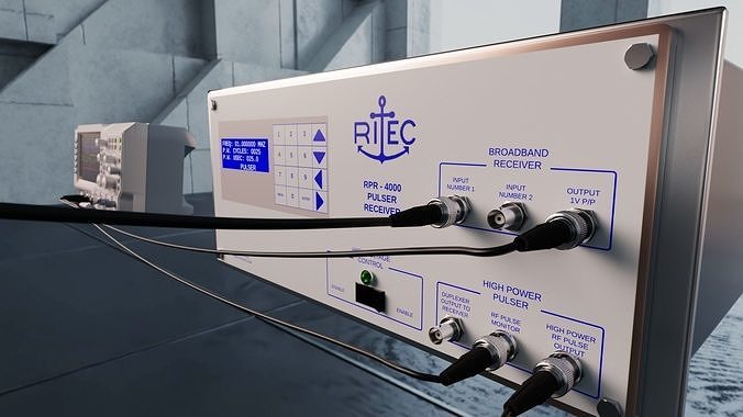 RPR-4000 High-Power Pulser and Receiver  3D model