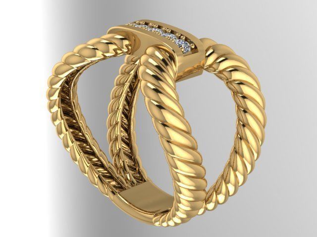 fashion ring 3D print model_4