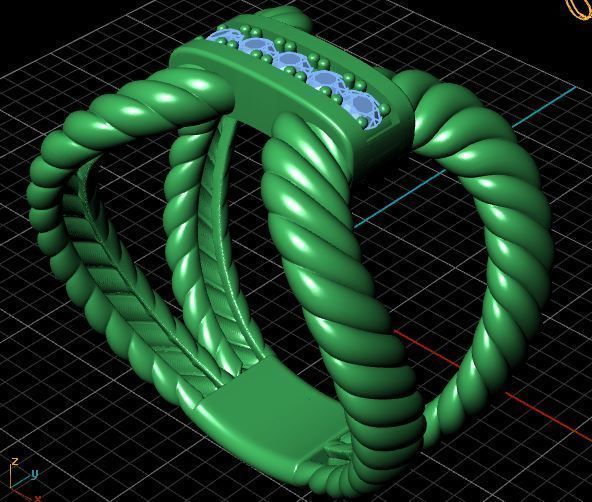 fashion ring 3D print model_10