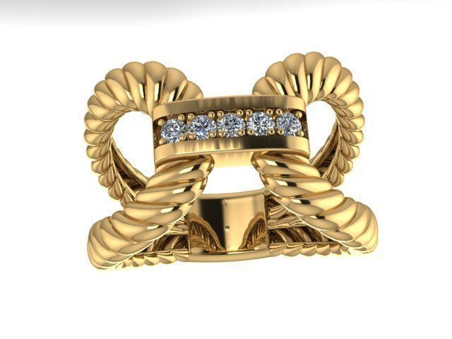 fashion ring 3D print model_3