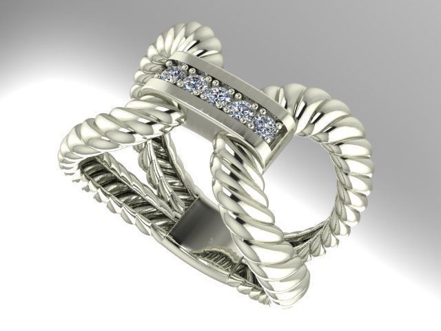 fashion ring 3D print model_9
