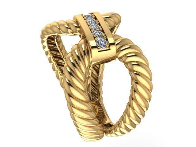 fashion ring 3D print model_2