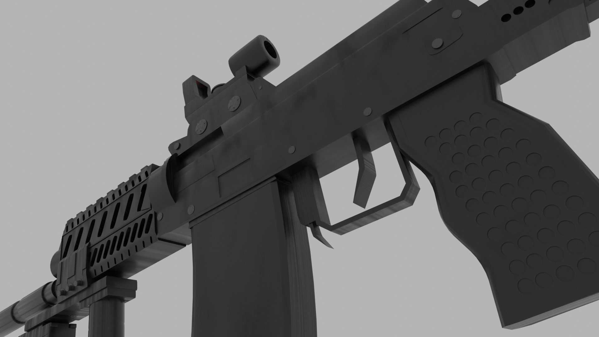 Ak gun modified Free low-poly 3D model_1