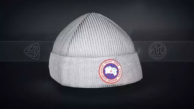 White Arctic Disc Toque Beanie