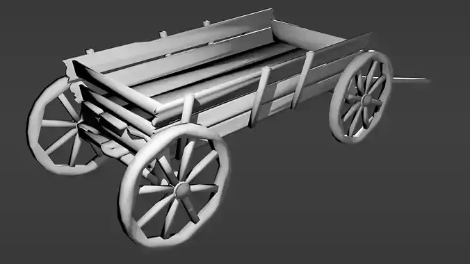wooden cart