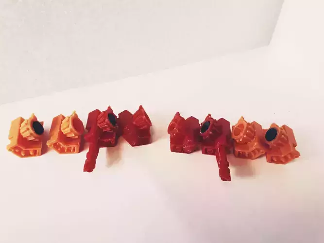 Set of side turrets for space marines vehicles or buildings 3D print model