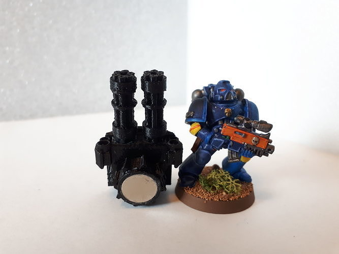 Set of top turrets for space marines vehicles or buildings Free 3D print model