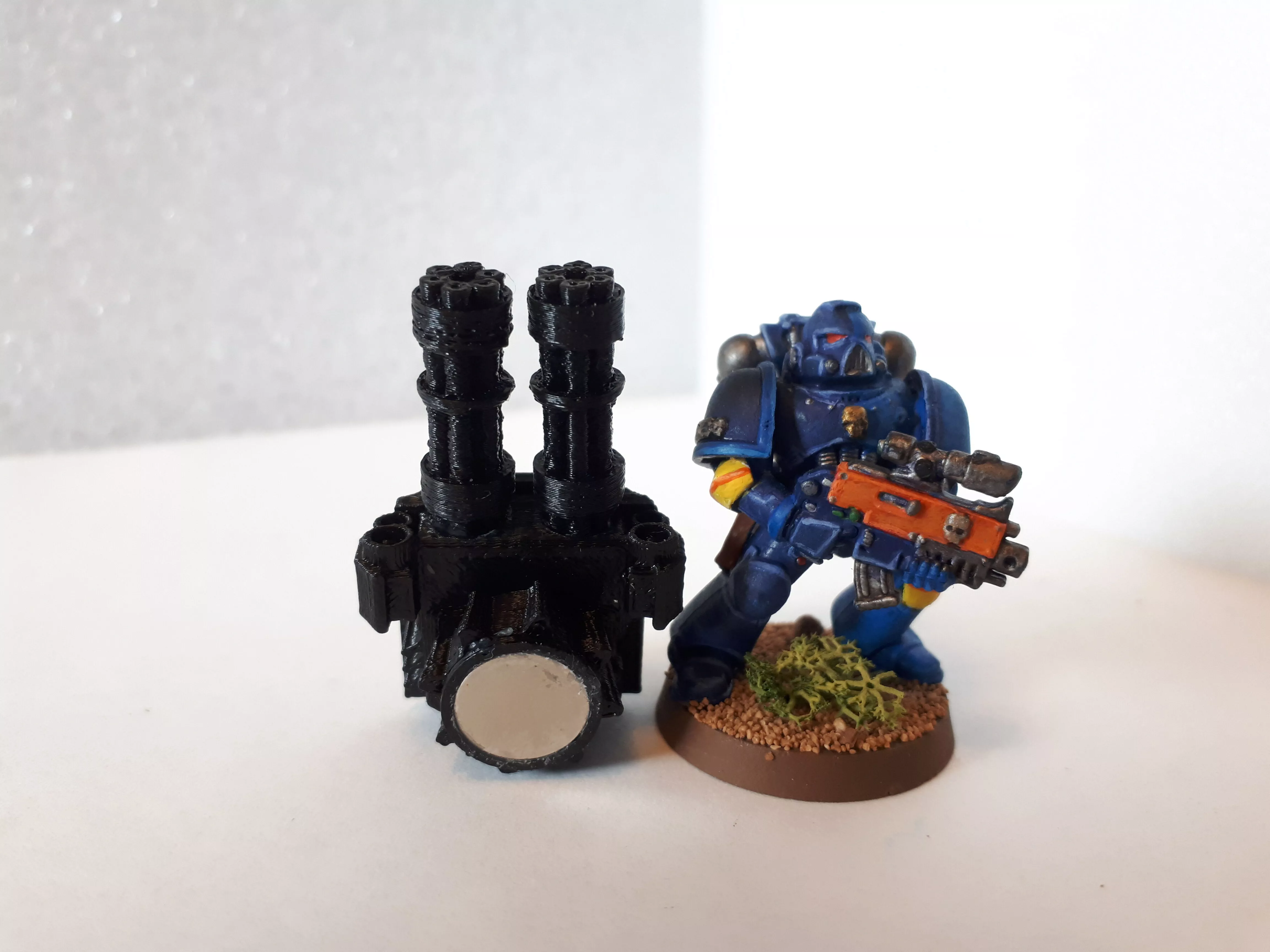 Set of top turrets for space marines vehicles or buildings Free 3D print model