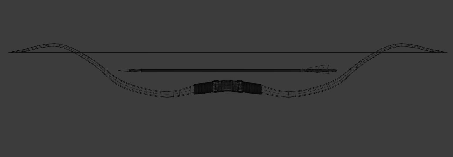 Recurve Bow Free 3D model_3