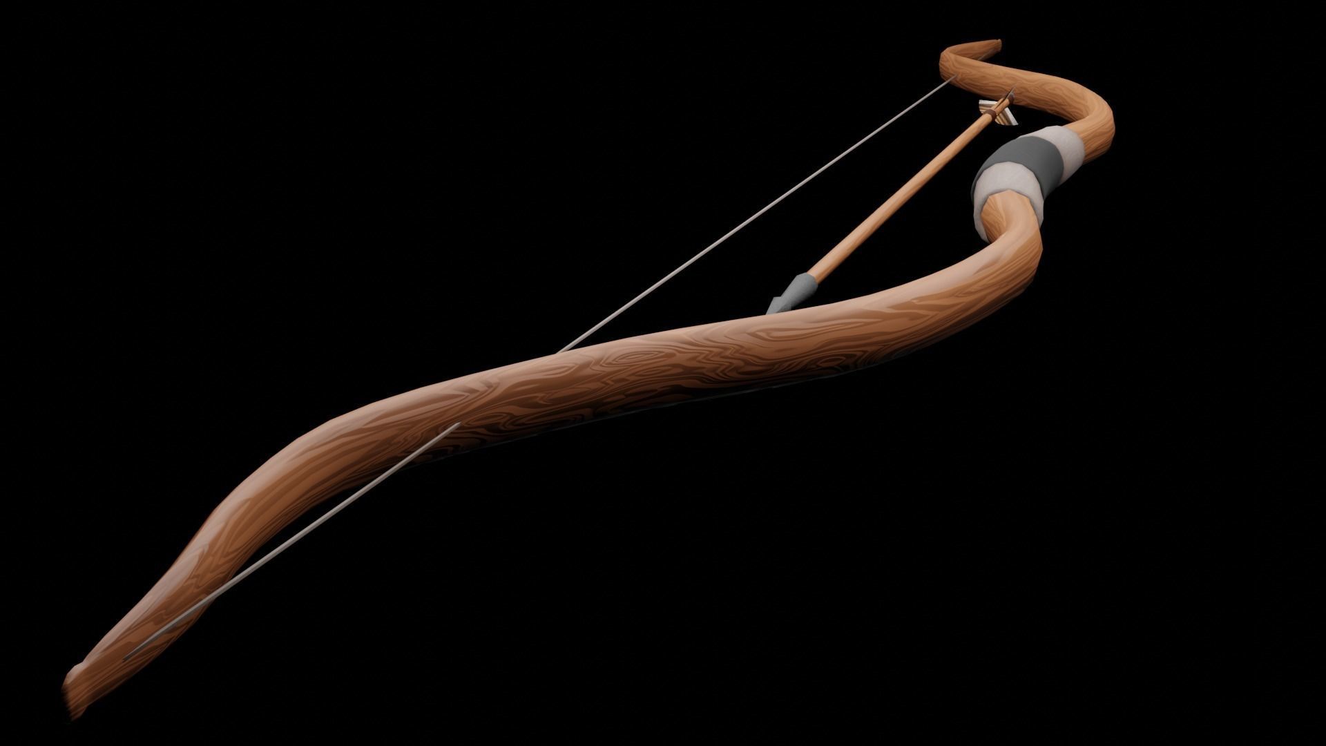 Recurve Bow Free 3D model_5