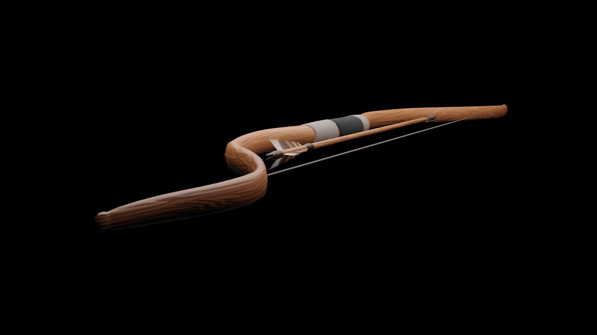 Recurve Bow Free 3D model_1