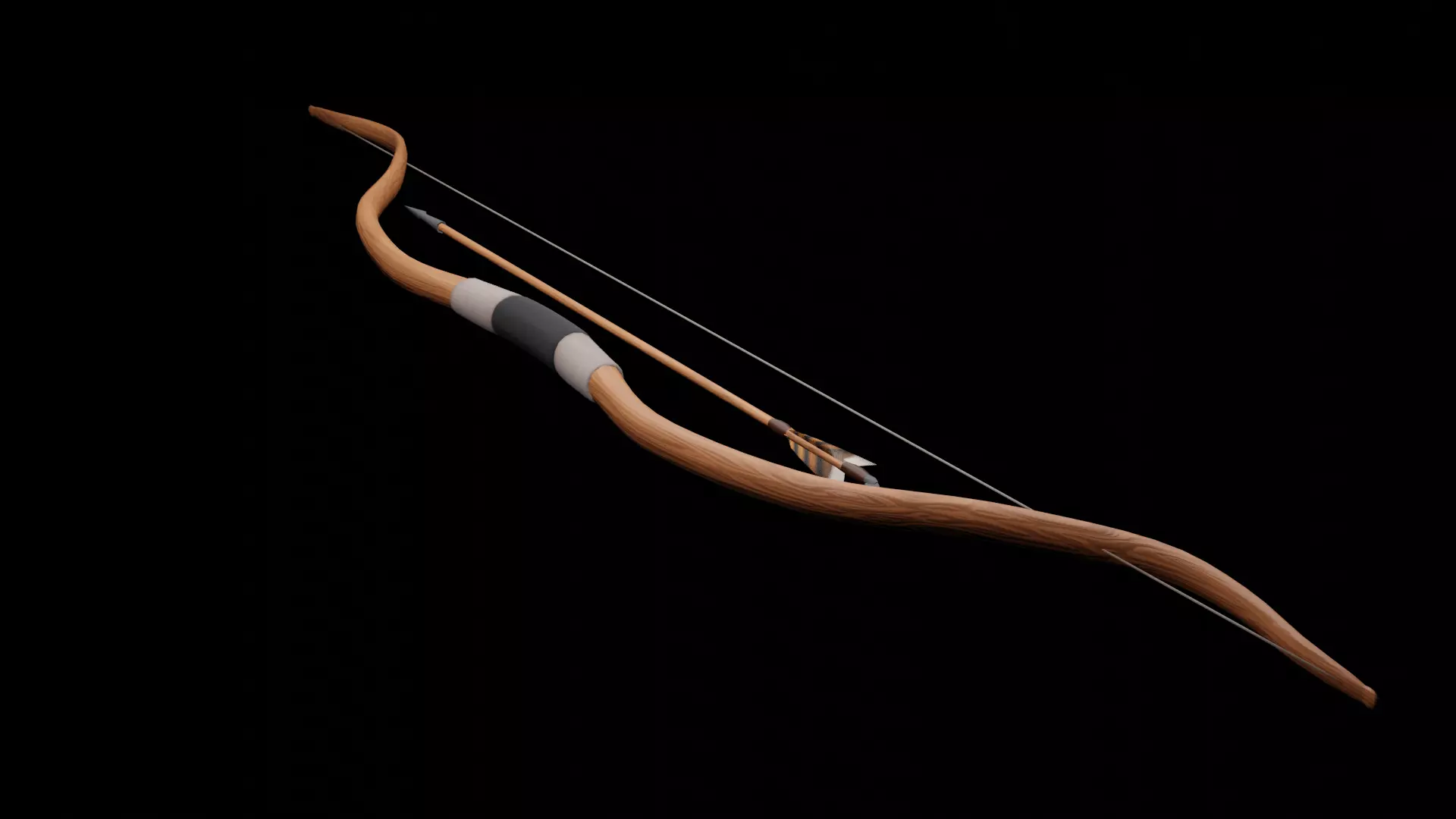 Recurve Bow Free 3D model_0