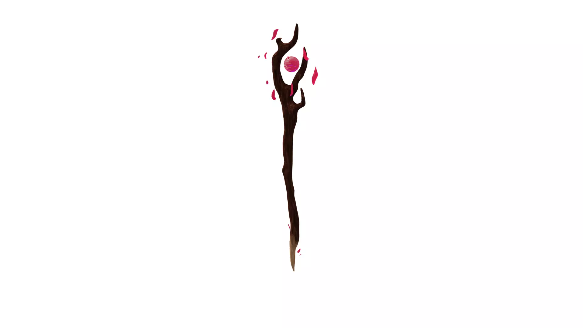 Magic Staff Animated Free 3D model_0