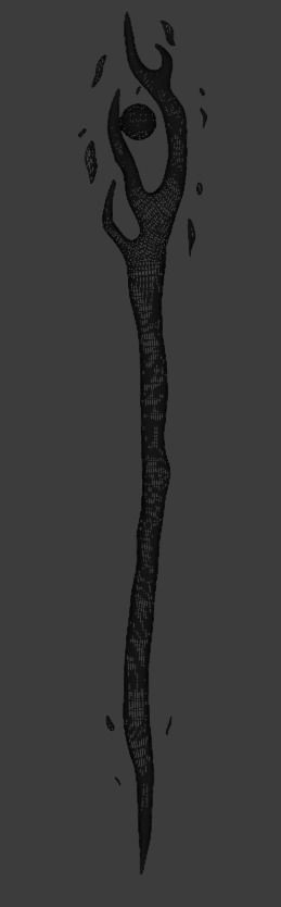 Magic Staff Animated Free 3D model_5